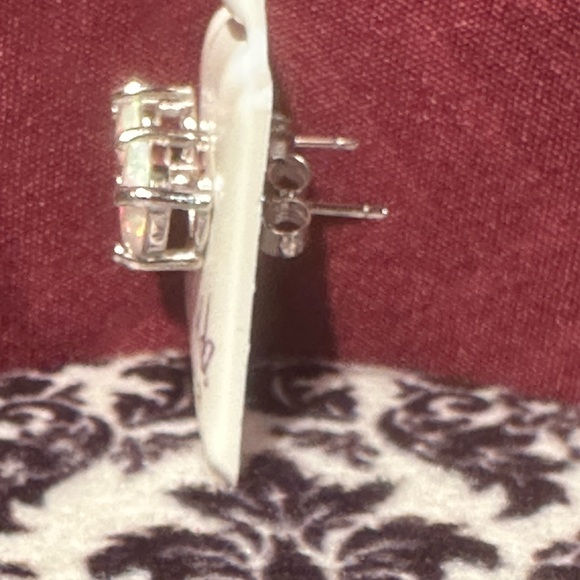 Sterling Silver Teardrop Opal Pendant with amethyst accents stones .  NWOT - Picture 12 of 14